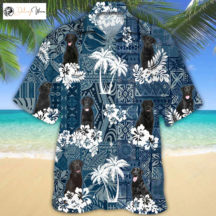 Stylish Black Labrador Hawaiian Shirt Gift for Men Women Fans – Trendy and Unique Dog Lover s Apparel