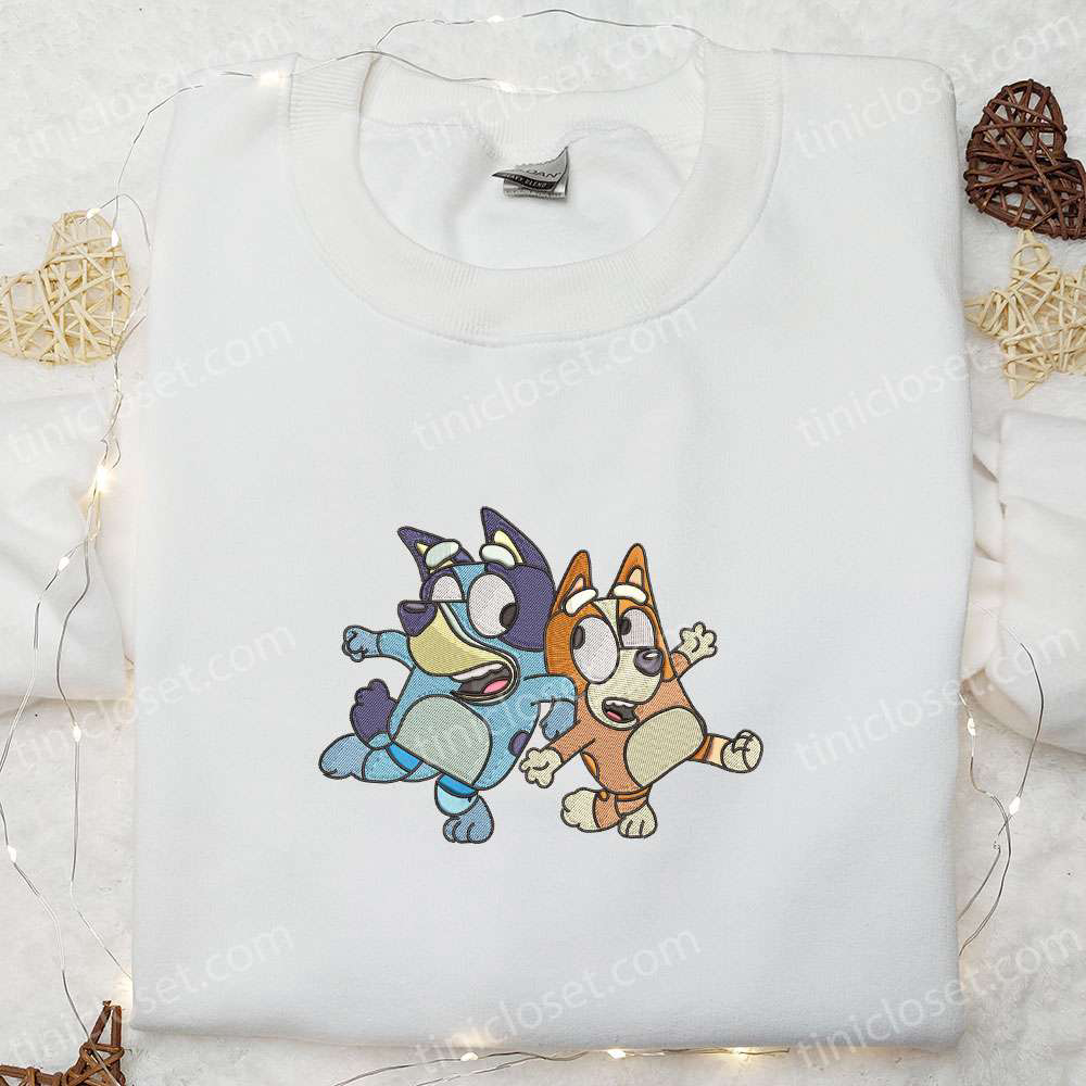 Bluey and Bingo Embroidered Shirt & Cartoon Hoodie – Best Gift Idea Bluey and Bingo Embroidered Shirt & Cartoon Hoodie – Best Gift Idea