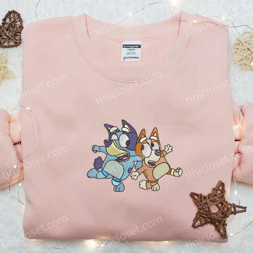 Bluey and Bingo Embroidered Shirt & Cartoon Hoodie – Best Gift Idea Bluey and Bingo Embroidered Shirt & Cartoon Hoodie – Best Gift Idea