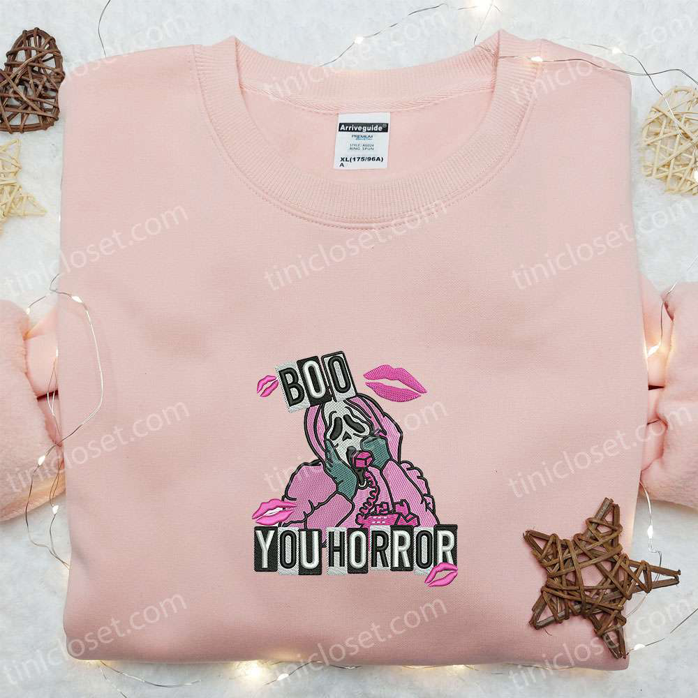 Spooktacular Boo You Horror Embroidered Shirt – Perfect Halloween Gift Idea! Spooktacular Boo You Horror Embroidered Shirt – Perfect Halloween Gift Idea!
