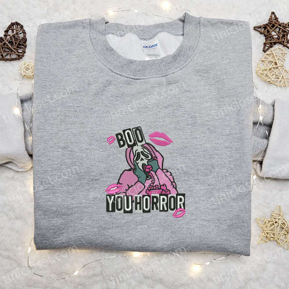Spooktacular Boo You Horror Embroidered Shirt – Perfect Halloween Gift Idea! Spooktacular Boo You Horror Embroidered Shirt – Perfect Halloween Gift Idea!