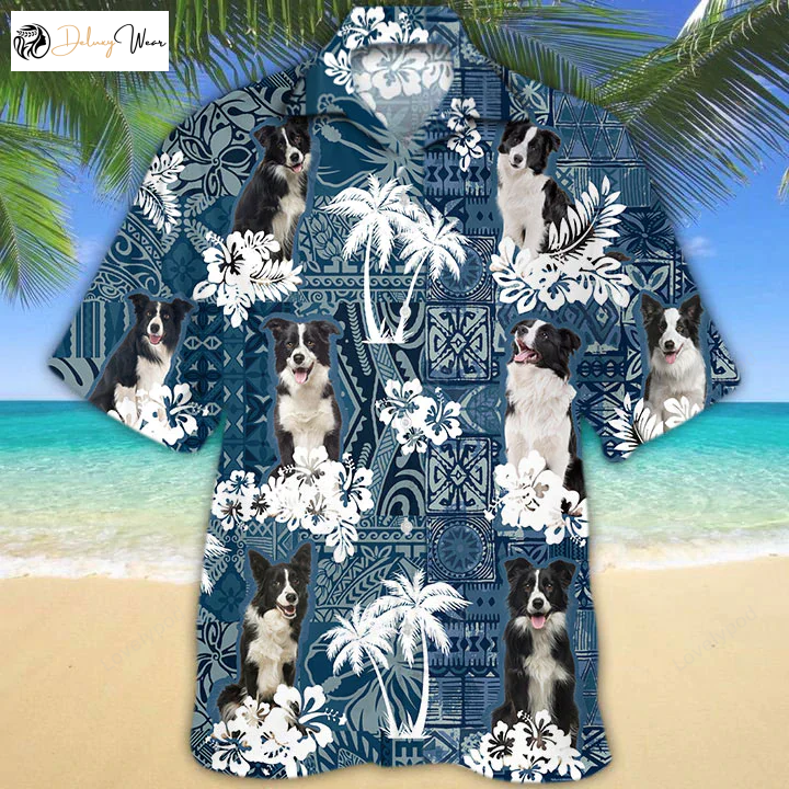 Stylish Border Collie Hawaiian Shirt: Perfect Blend of Comfort and Canine Fashion
