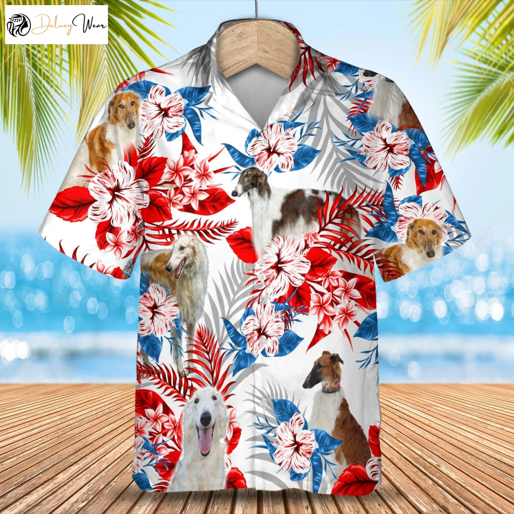 Borzoi Hawaiian Shirt Gift for Men Women Fans - Stylish Summer Aloha Gift for Men & Women