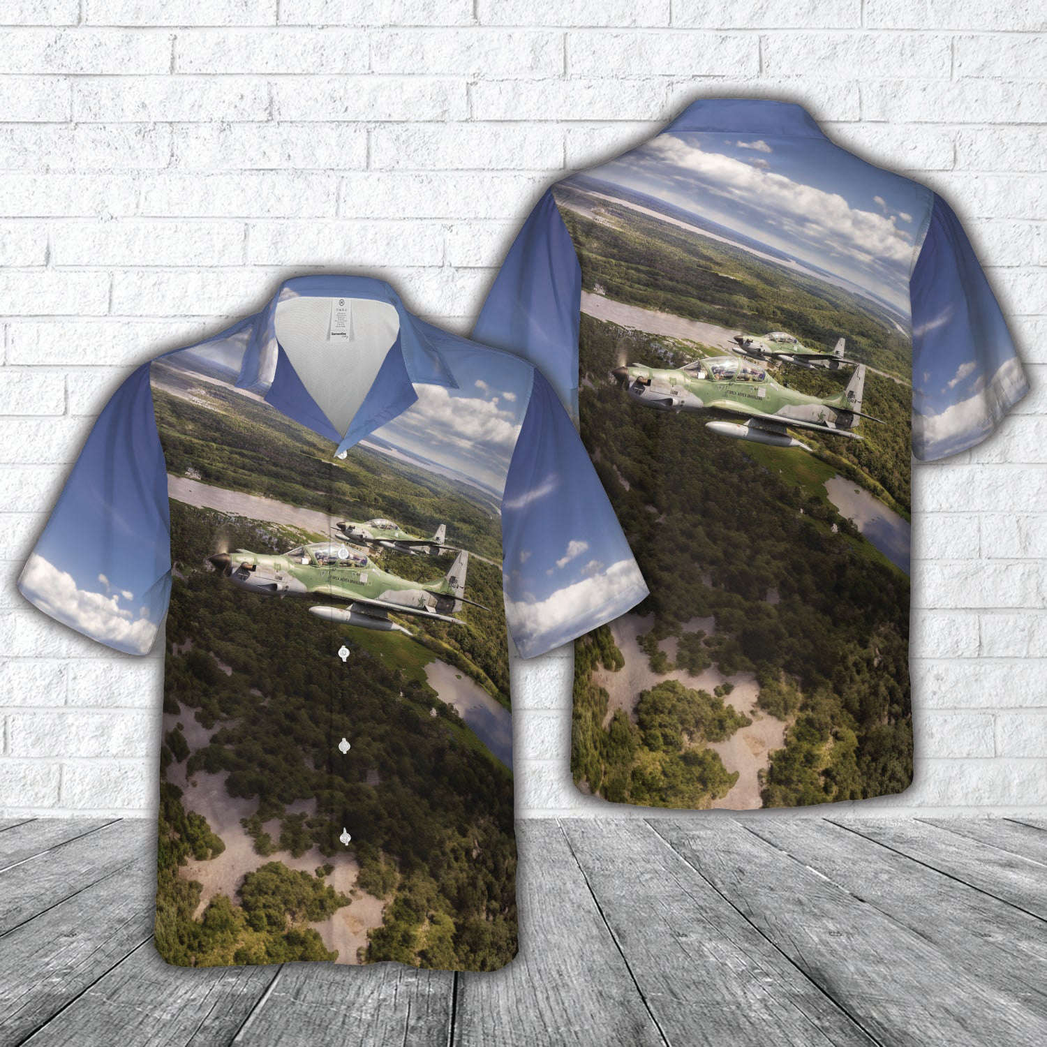 Brazilian Air Force Embraer A-29 Super Tucanos Hawaiian Shirt Gift for Men Dad Father Gift for Men Dad Father