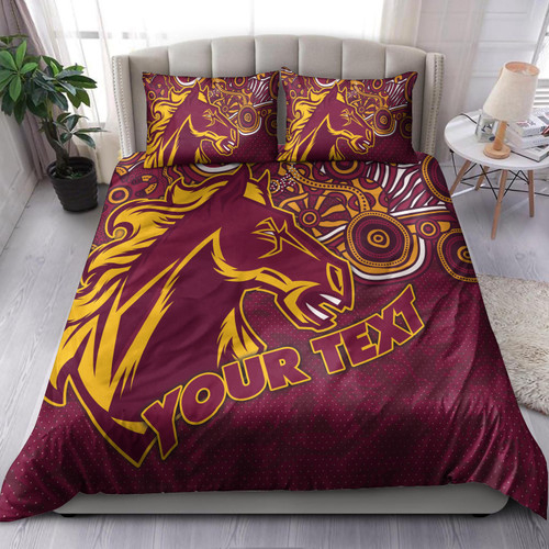 Brisbane Broncos Bedding Set Decor Gift For Men Women Decor Gift For Men Women CH