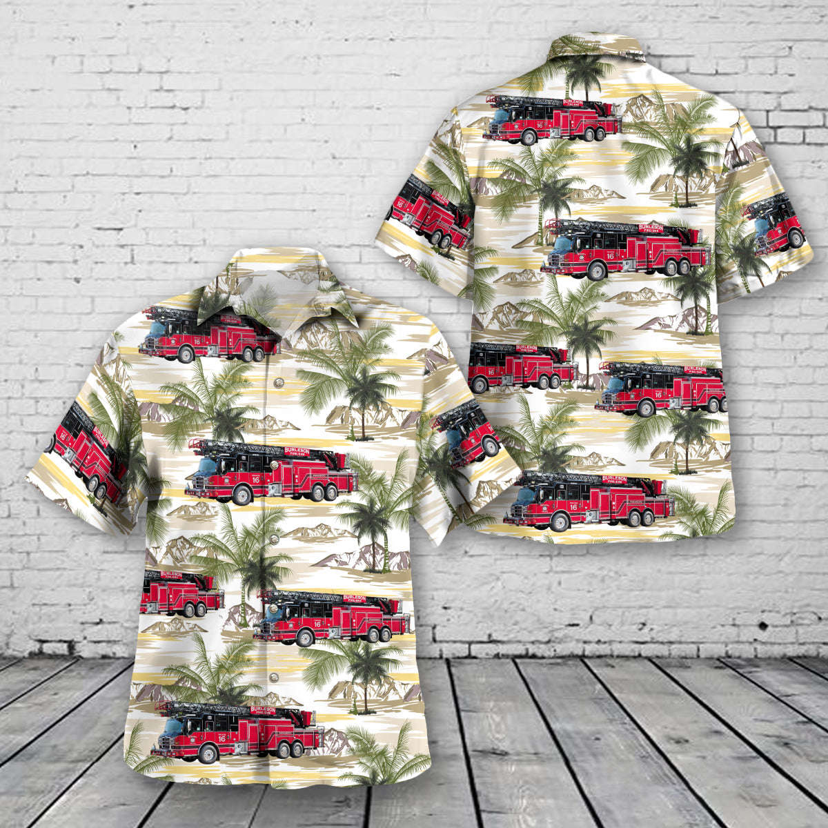 Burleson, Texas, Burleson Fire Department Hawaiian Shirt Gift for Men Dad Father Gift for Men Dad Father