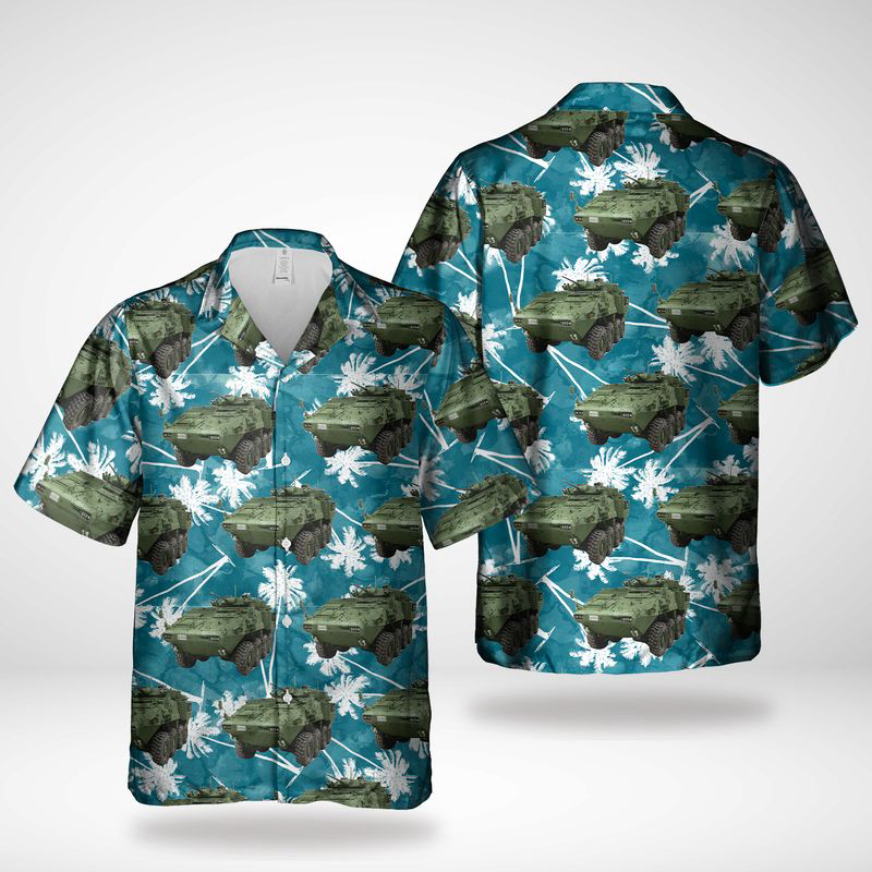 Canadian Army, New Zealand Army, Light Armoured Vehicle III (LAV III) Hawaiian Shirt Gift for Men Dad Father Gift for Men Dad Father