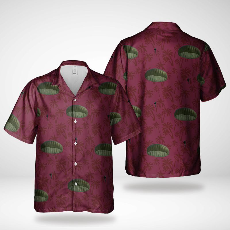 Canadian Army Parachute Parachutist Hawaiian Shirt Gift for Men Dad Father Gift for Men Dad Father