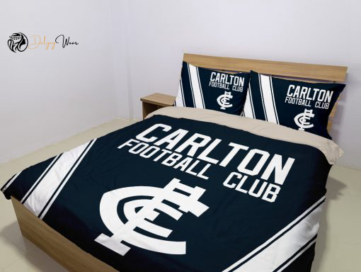 Carlton Football Lover Bedding Set Decor Gift For Men Women Decor Gift For Men Women G95
