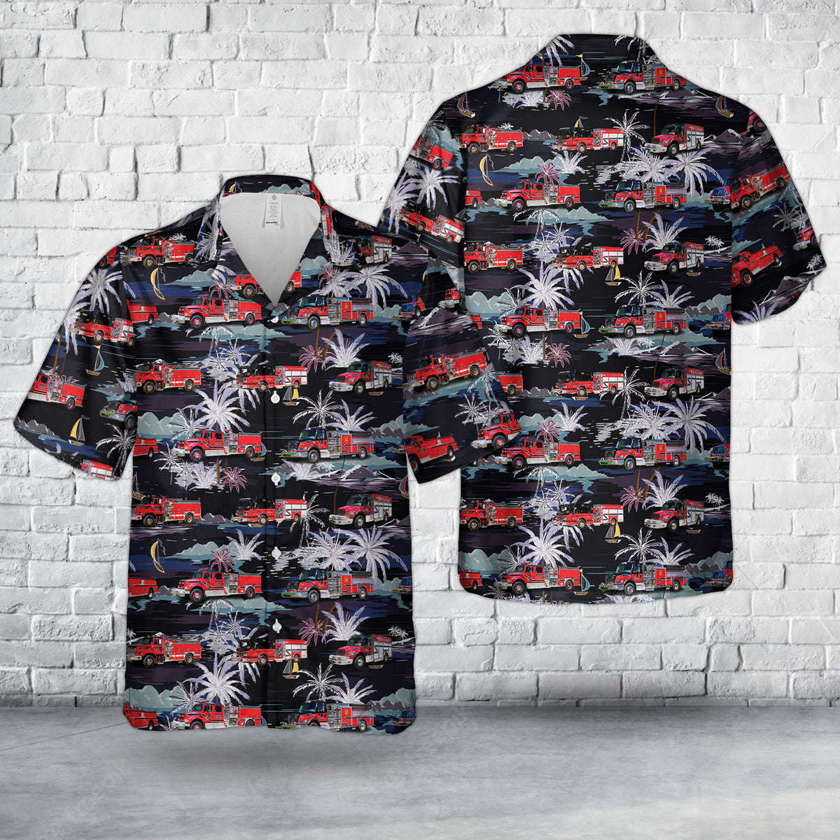 Carolina, Rhode Island, Richmond Carolina Fire District Hawaiian Shirt Gift for Men Dad Father Gift for Men Dad Father 2