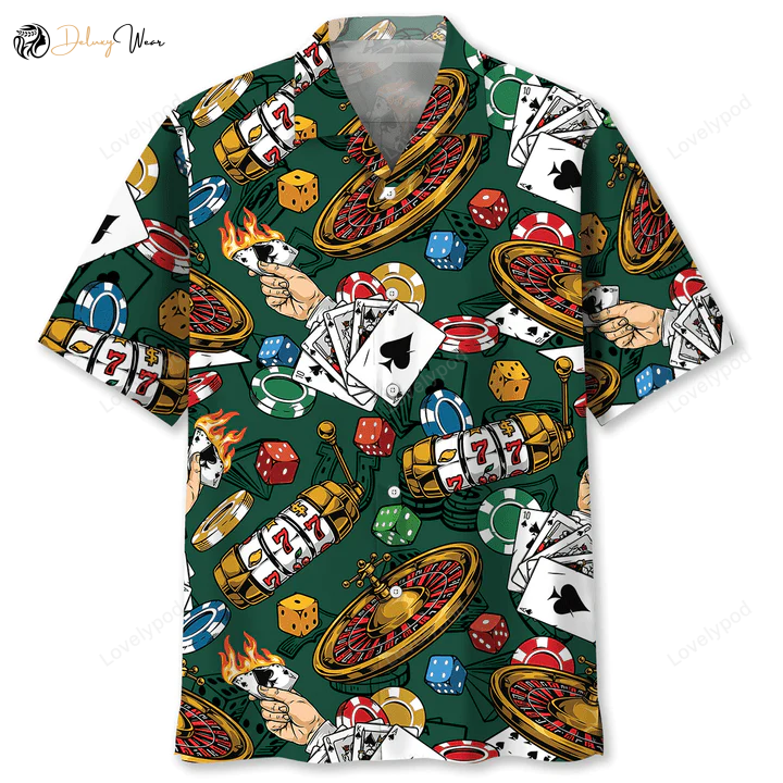 Retro Casino Hawaiian Shirt Gift for Men Women Fans: Vintage Style Fun & Colorful Prints