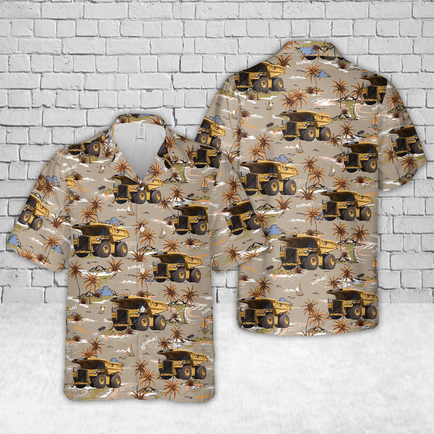 Caterpillar 797F Mining Dump Truck Hawaiian Shirt Gift for Men Dad Father Gift for Men Dad Father