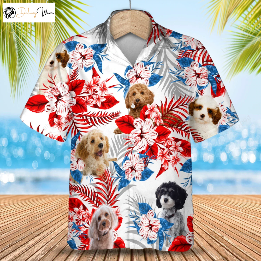 Cavapoo Hawaiian Shirt: Stylish Summer Aloha Shirt for Men & Women – Perfect for Beach & Tropical Vibes