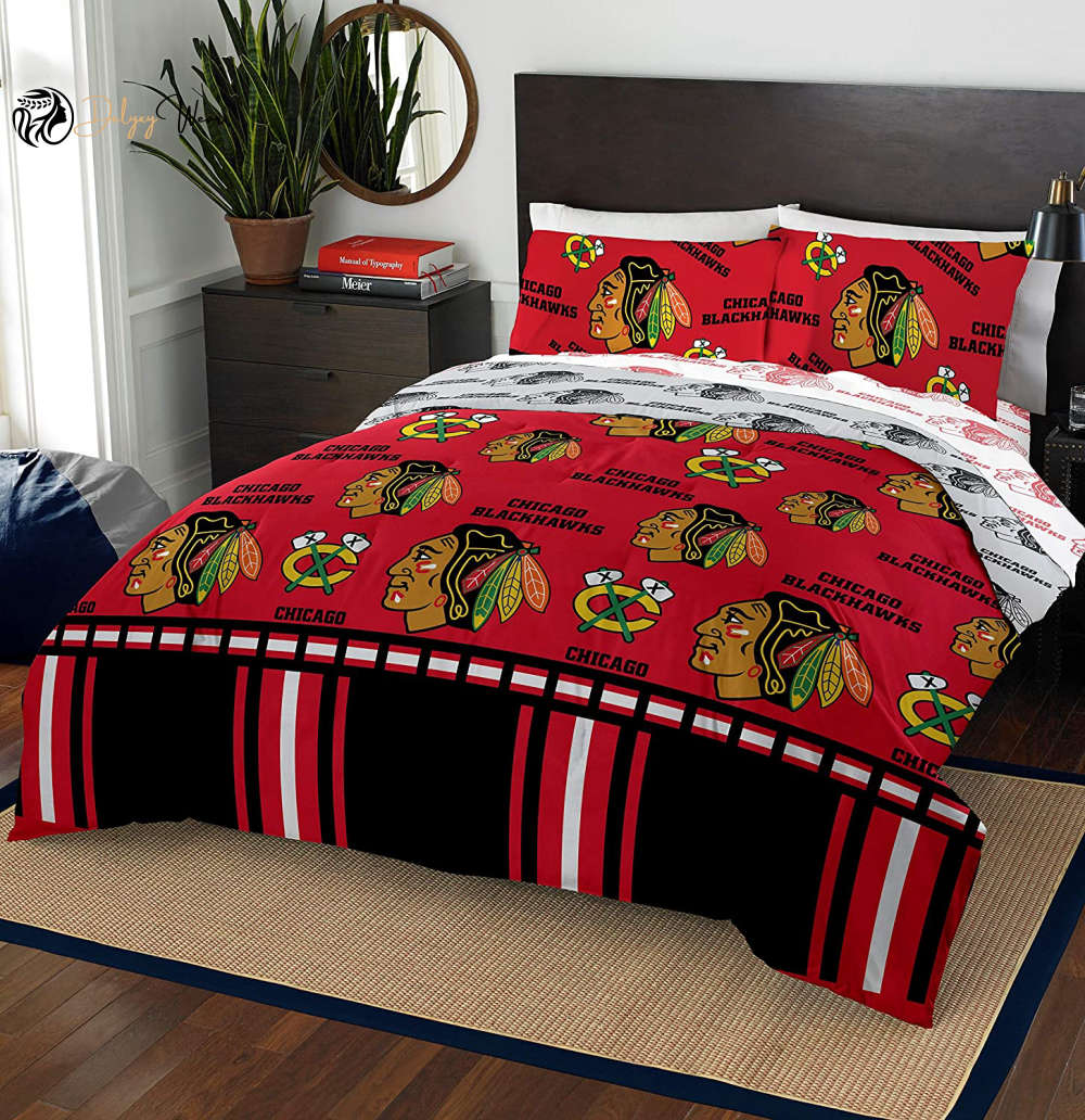 Chicago Blackhawks Bedding Set Decor Gift For Men Women Decor Gift For Men Women G95 Chicago Blackhawks Bedding Set Decor Gift For Men Women Decor Gift For Men Women G95