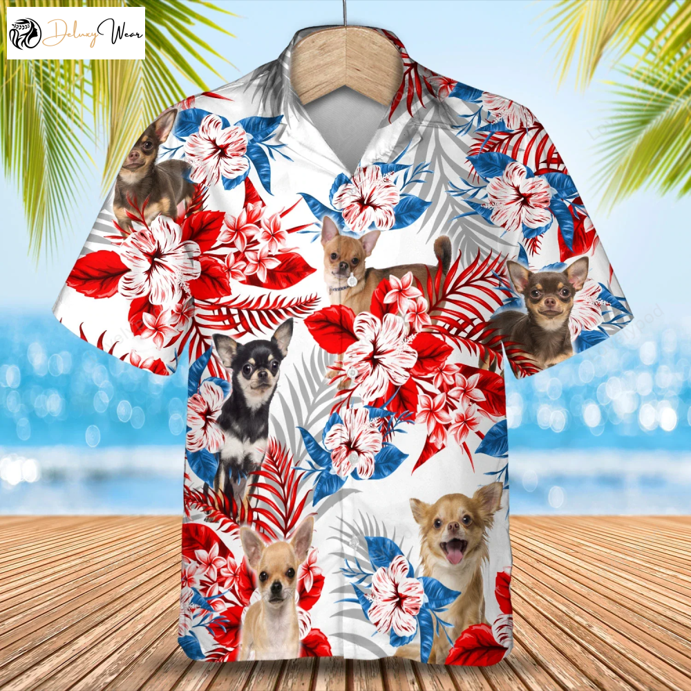 Chihuahua Hawaiian Shirt – Fun Aloha Summer Shirt for Men & Women