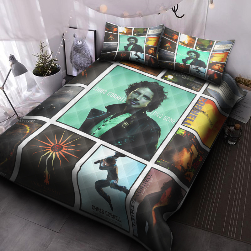 Chris Cornell Quilt Bedding Set Decor Gift For Men Women Decor Gift For Men Women G95