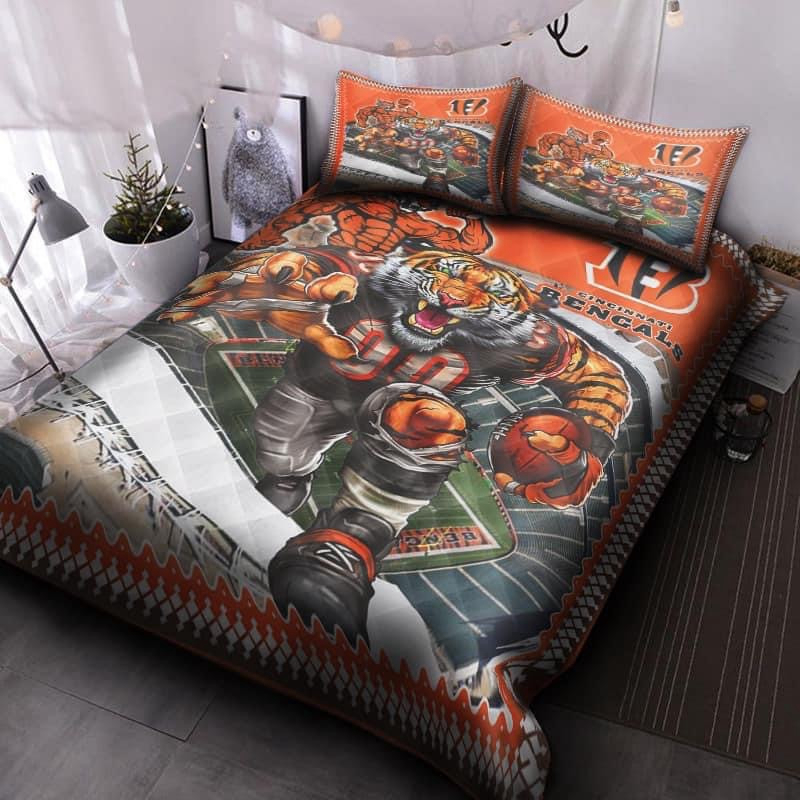 Cincinnati Bengals Bedding Set Decor Gift For Men Women Decor Gift For Men Women G95