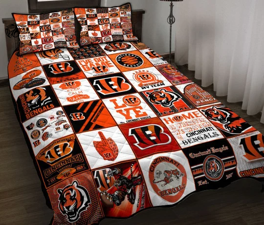 Cincinnati Bengals Bedding Set Decor Gift For Men Women Decor Gift For Men Women G95