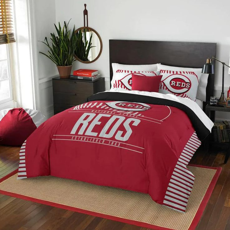 Cincinnati Reds Bedding Set Decor Gift For Men Women Decor Gift For Men Women G95