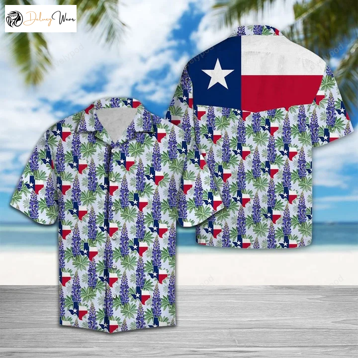 Classic Texas Bluebonnet Flag Hawaiian Shirt Gift for Men Women Fans for Men and Women – Unique Design Iconic Texan Style