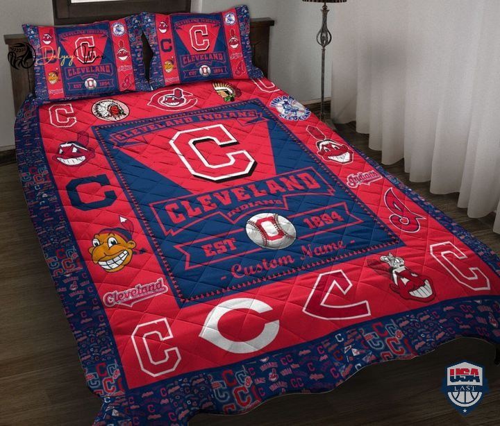 Cleveland Indians Quilt Bedding Set Decor Gift For Men Women Decor Gift For Men Women G95