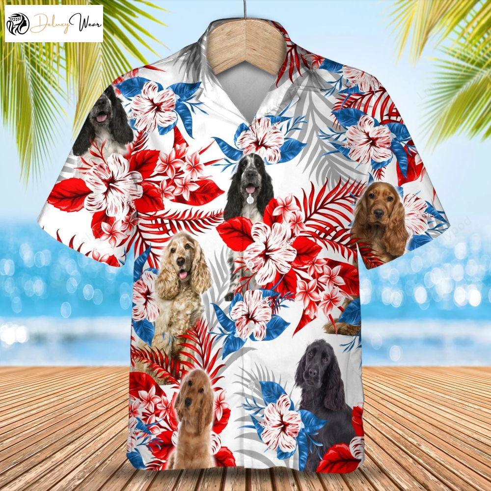 Cocker Spaniel Hawaiian Shirt Gift for Men Women Fans - Stylish Summer Aloha Shirt Gift for Men Women Fans for Men and Women