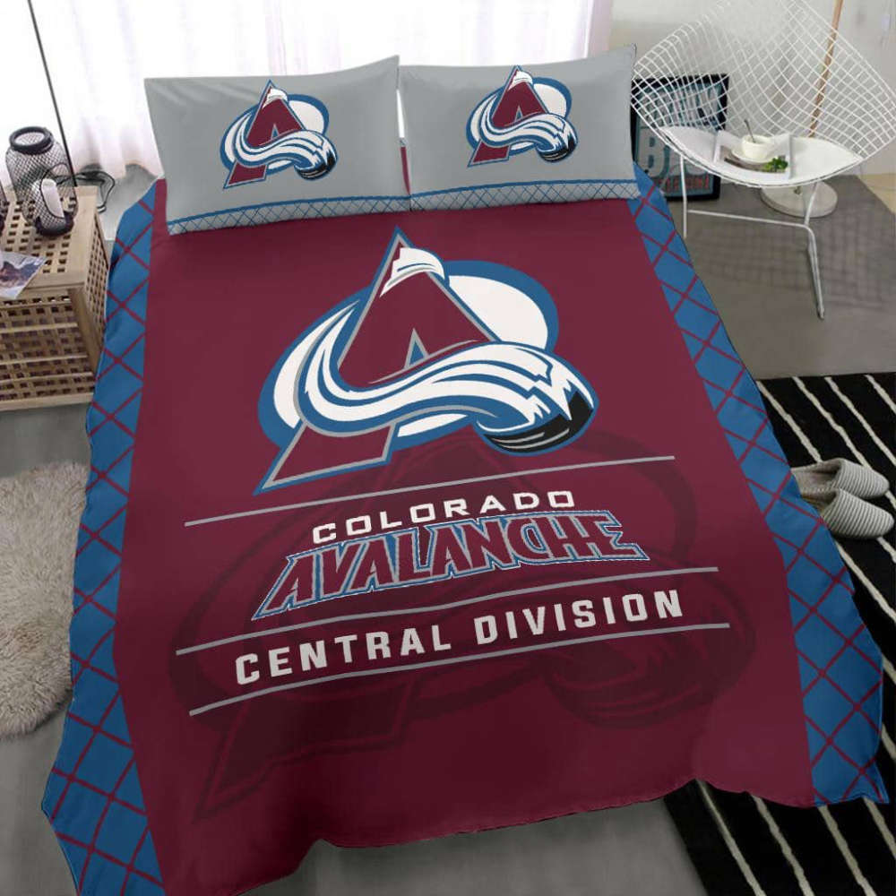 Colorado Avalanche Bedding Set Decor Gift For Men Women Decor Gift For Men Women G95