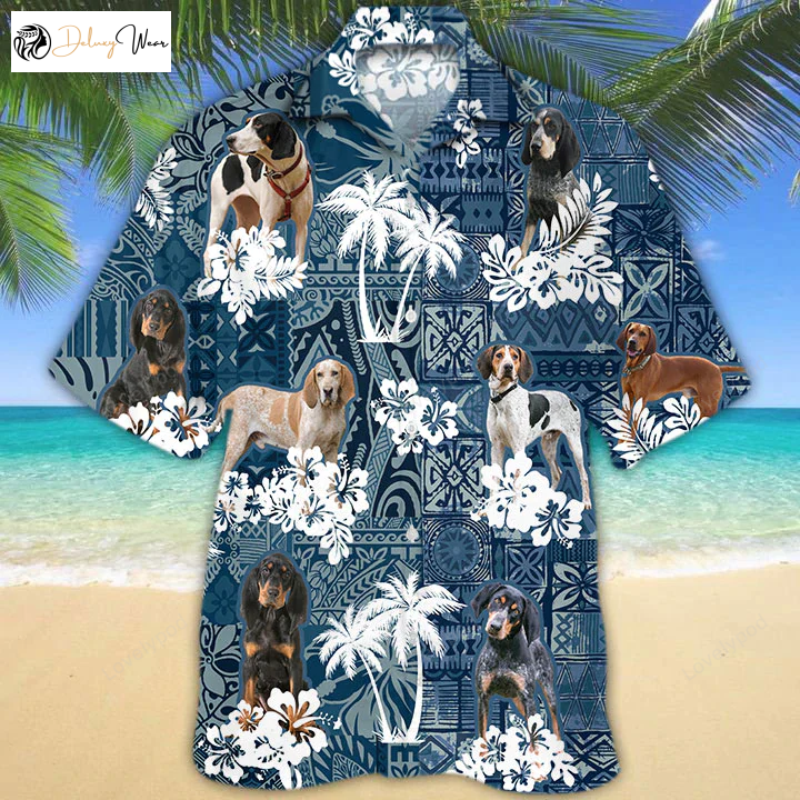 Stylish Coonhound Hawaiian Shirt Gift for Men Women Fans - Perfect Dog Lover Apparel for Summer