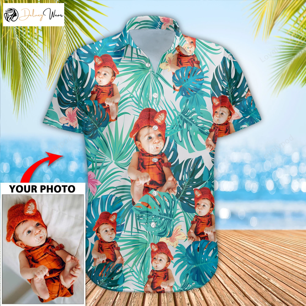 Custom Photo Baby Hawaiian Shirt – Perfect Hawaiian Shirt for Husband & Wife