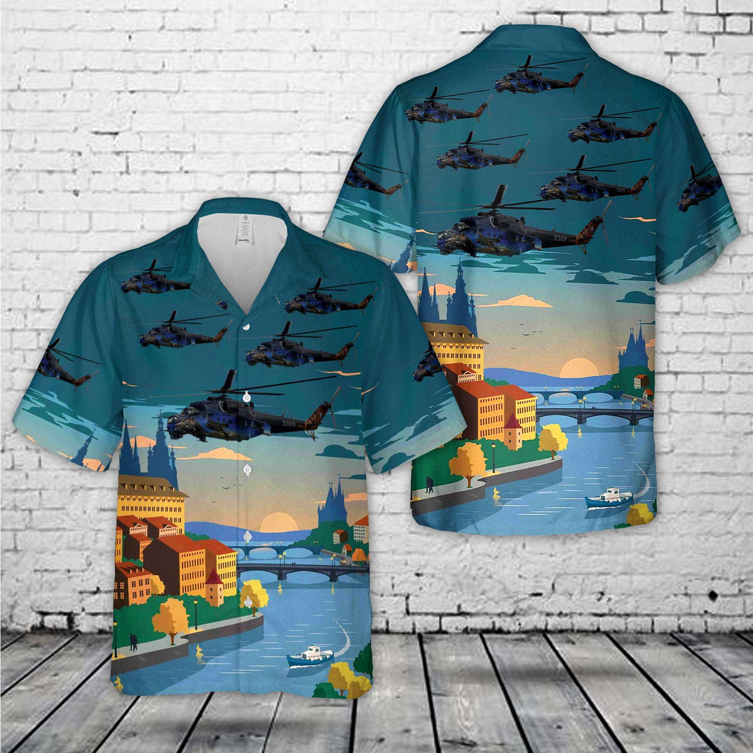 Czech Air Force Mil Mi-24V Hawaiian Shirt Gift for Men Dad Father Gift for Men Dad Father
