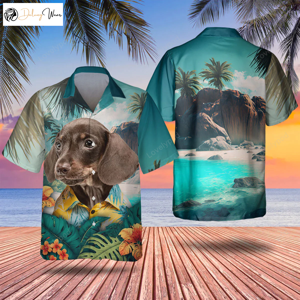 Dachshund 3D Tropical Hawaiian Shirt – Perfect Summer Attire for Dog Lovers Men and Women