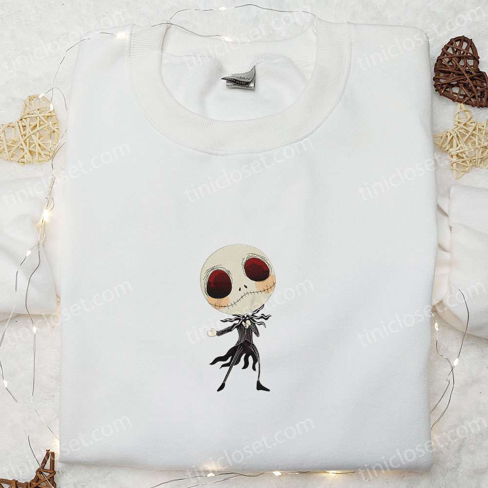 Dancing Jack Skellington Nightmare Embroidered Shirt – Best Halloween Gift for Family