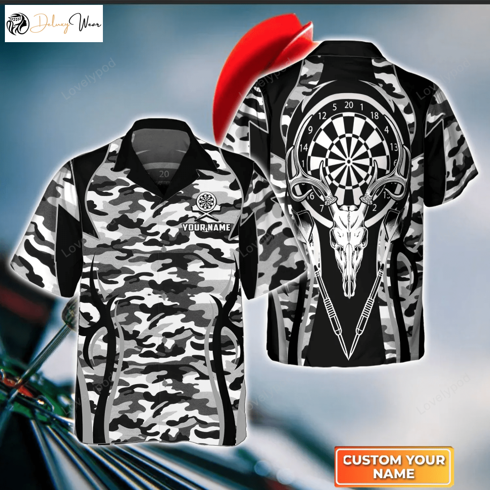 Darts & Deer Hawaiian Shirt Gift for Men Women Fans: Men Women Team - Unique Darts Shirt Gift for Men Women Fans for a Stylish Look!