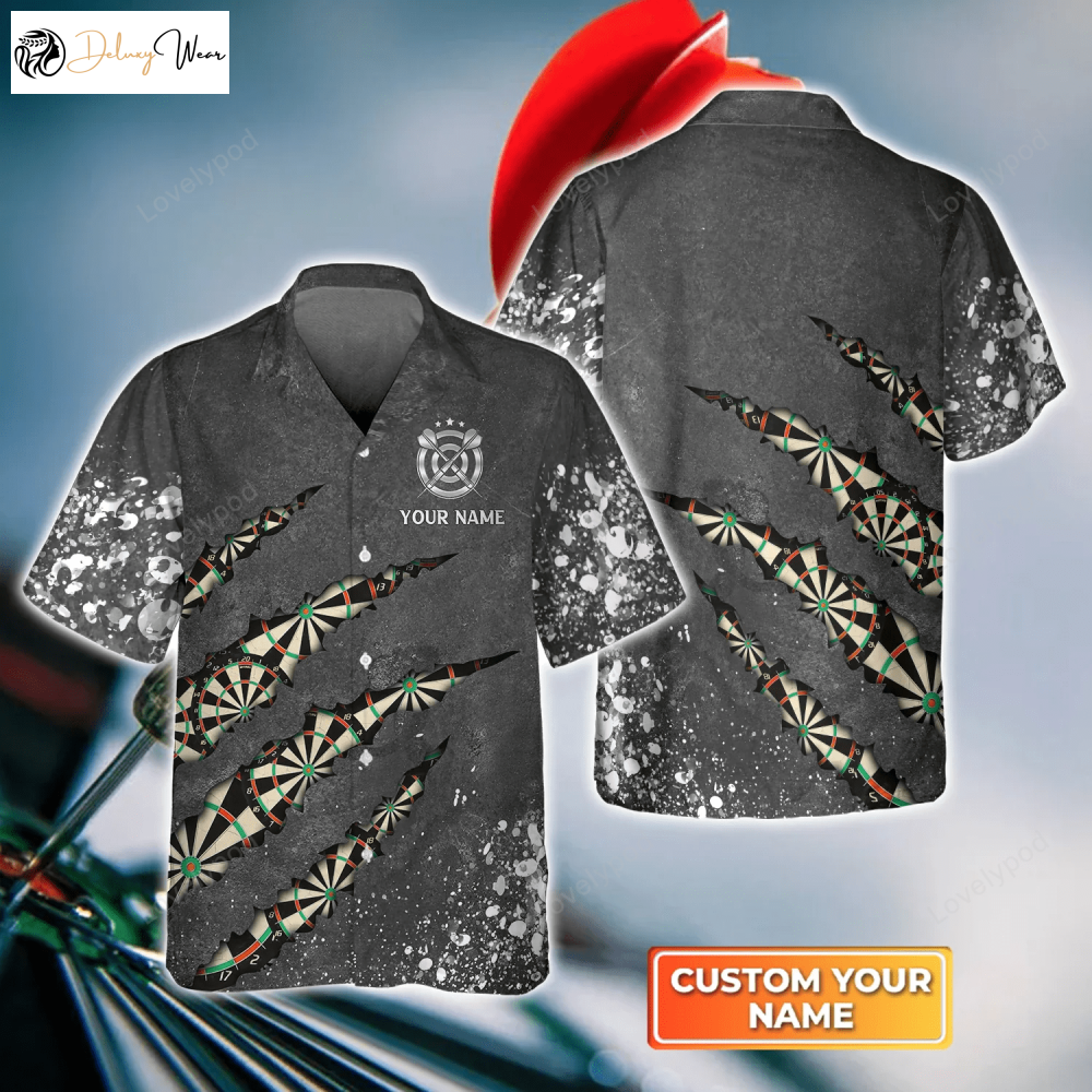 Darts Paint Splash 3D Hawaiian Shirt Gift for Men Women Fans - Men s & Women s Team Shirt Gift for Men Women Fans