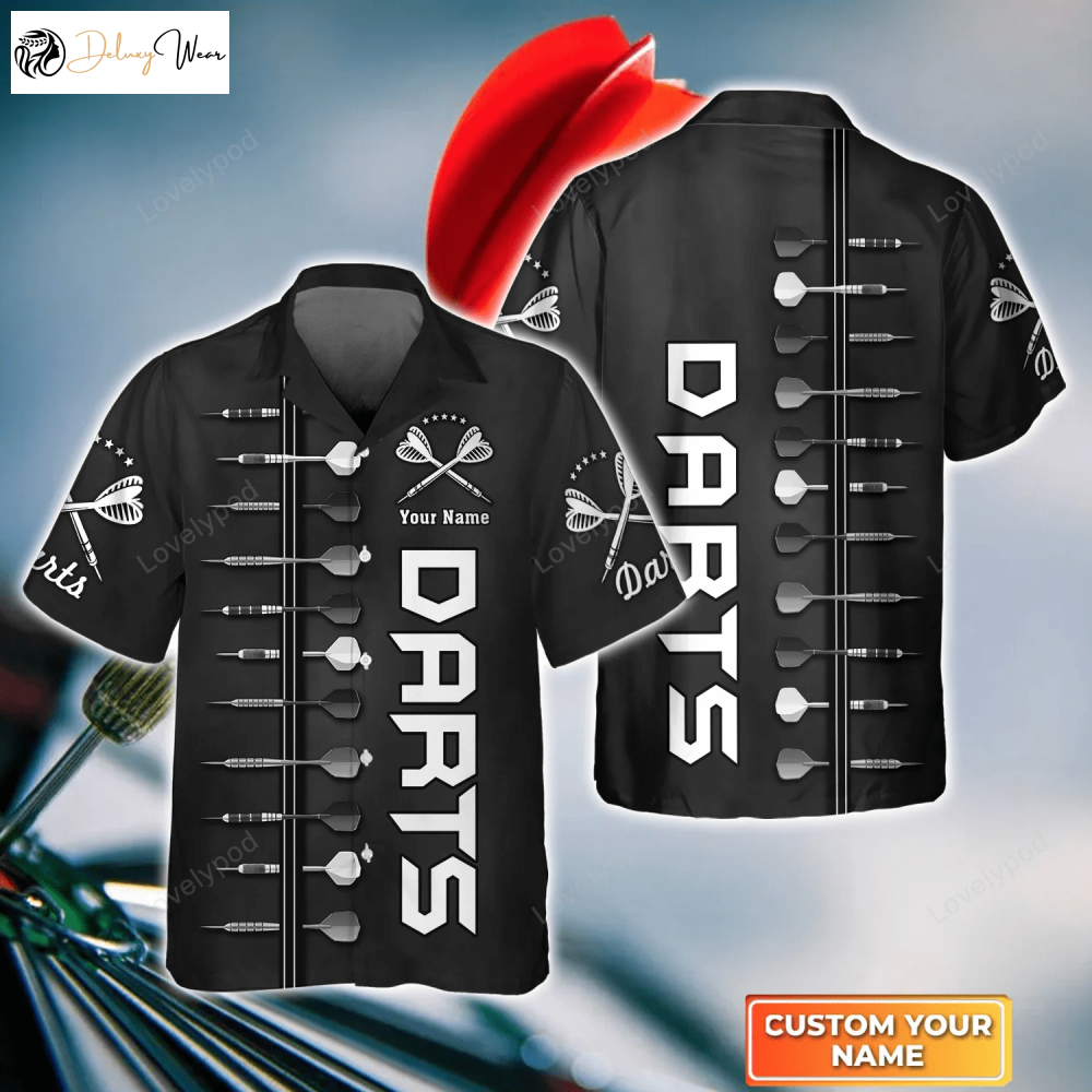 Customized Darts Name 3D Hawaiian Shirt Gift for Men Women Fans – Men Women Team