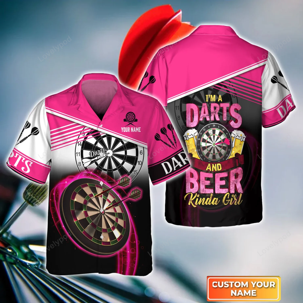 Darts Target Personalized Name 3D Hawaiian Shirt Gift for Men Women Fans – Perfect for Darts Players!
