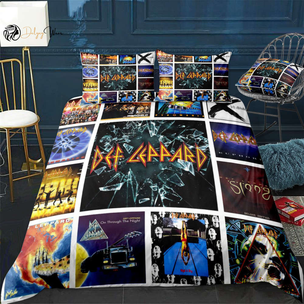 Def Leppard Bedding Set Decor Gift For Men Women Decor Gift For Men Women CH Def Leppard Bedding Set Decor Gift For Men Women Decor Gift For Men Women CH