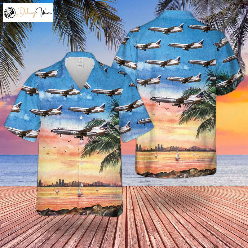 Delta Air Lines L-1011-500 Tristar Hawaiian Shirt Gift for Men Women Fans: Unique Aviation Apparel for Aviation Enthusiasts