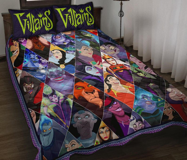 Disney Villains Quilt Bedding Set Decor Gift For Men Women Decor Gift For Men Women CH Disney Villains Quilt Bedding Set Decor Gift For Men Women Decor Gift For Men Women CH