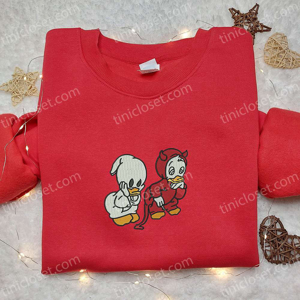 Spooky Chic: Donald Duck Halloween Embroidered Hoodie Disney Sweatshirt & Cute Shirt Spooky Chic: Donald Duck Halloween Embroidered Hoodie Disney Sweatshirt & Cute Shirt