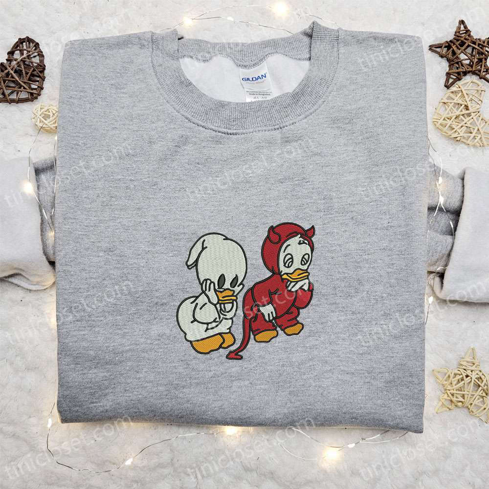 Spooky Chic: Donald Duck Halloween Embroidered Hoodie Disney Sweatshirt & Cute Shirt Spooky Chic: Donald Duck Halloween Embroidered Hoodie Disney Sweatshirt & Cute Shirt