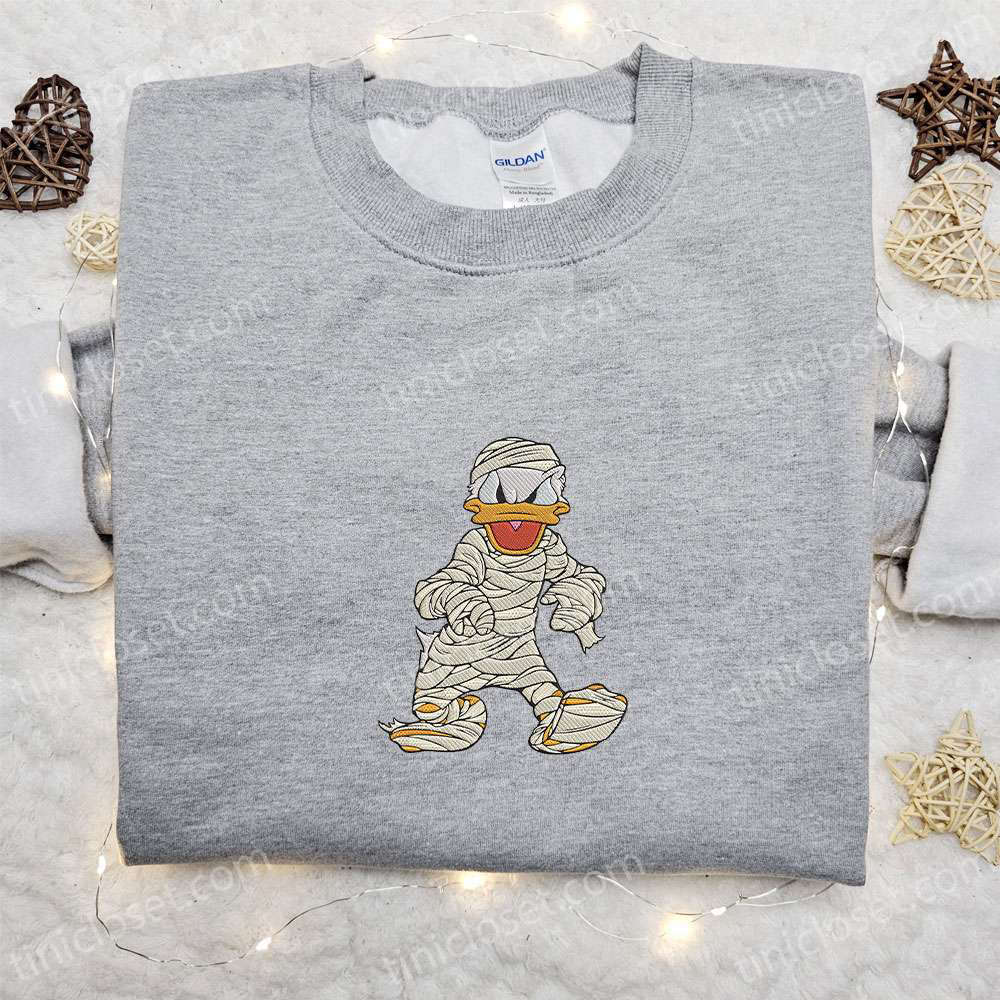 Donald Duck Mummy Embroidered Hoodie Disney Halloween Sweatshirt