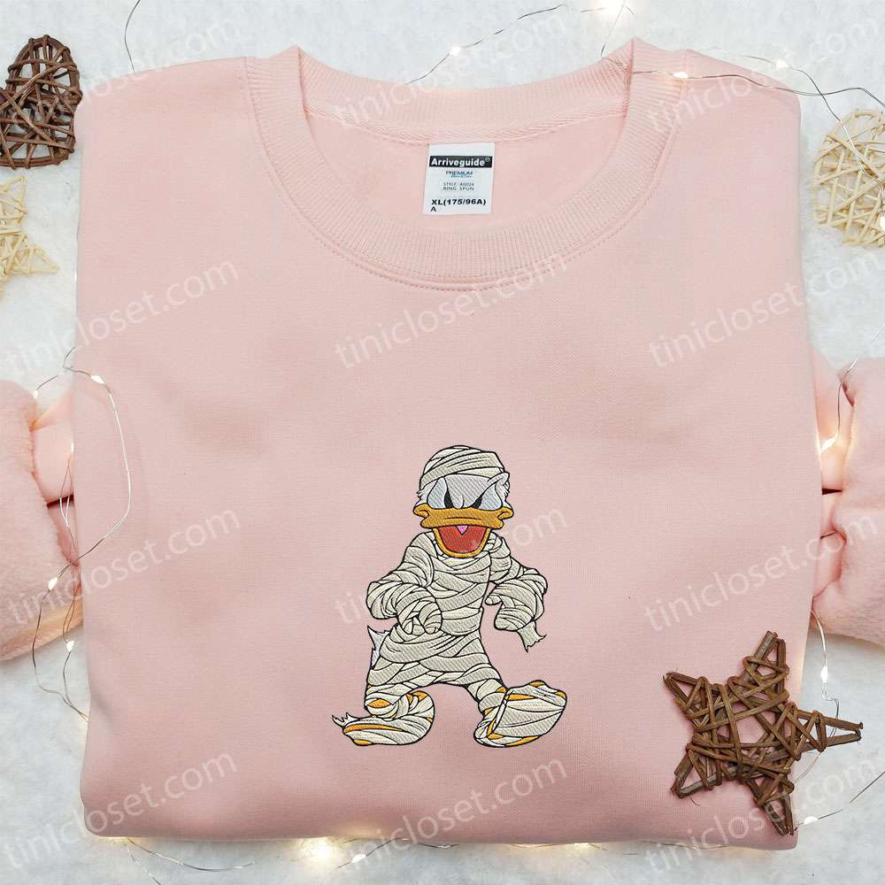 Donald Duck Mummy Embroidered Hoodie Disney Halloween Sweatshirt Donald Duck Mummy Embroidered Hoodie Disney Halloween Sweatshirt