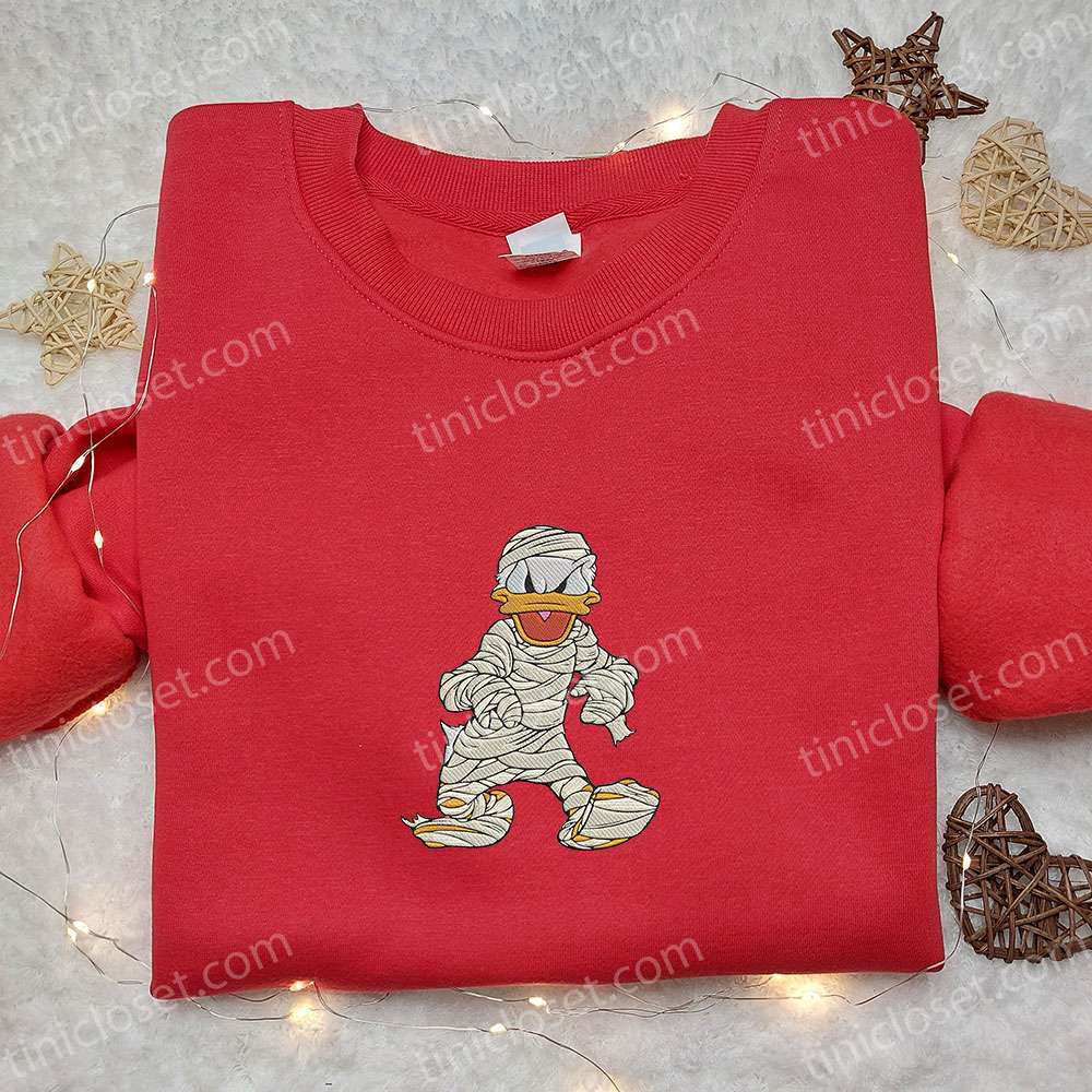 Donald Duck Mummy Embroidered Hoodie Disney Halloween Sweatshirt Donald Duck Mummy Embroidered Hoodie Disney Halloween Sweatshirt