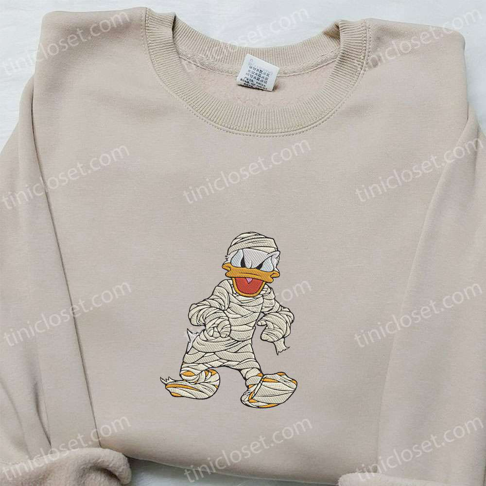 Donald Duck Mummy Embroidered Hoodie Disney Halloween Sweatshirt Donald Duck Mummy Embroidered Hoodie Disney Halloween Sweatshirt