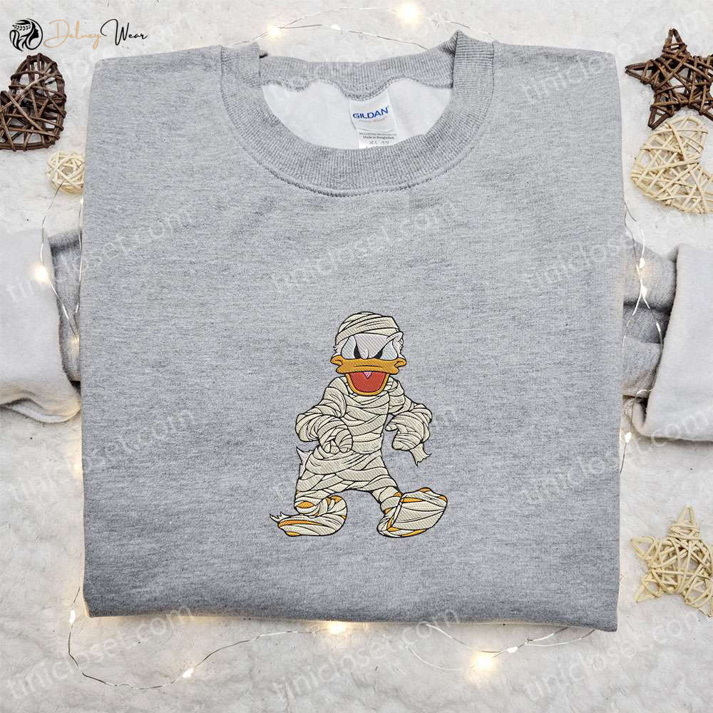 Donald Duck Mummy Embroidered Hoodie Disney Halloween Sweatshirt