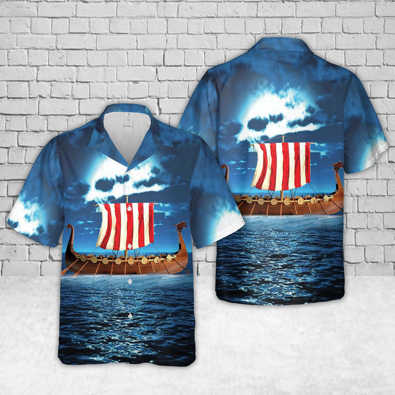Drakkar Viking Longship Hawaiian Shirt Gift for Men Dad Father Gift for Men Dad Father