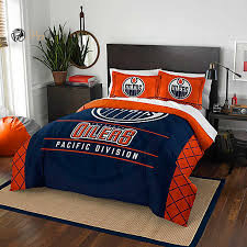 Edmonton Oilers Bedding Set Decor Gift For Men Women Decor Gift For Men Women G95