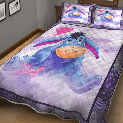 Eeyore Cute Love Quilt Bedding Set Decor Gift For Men Women Decor Gift For Men Women G95