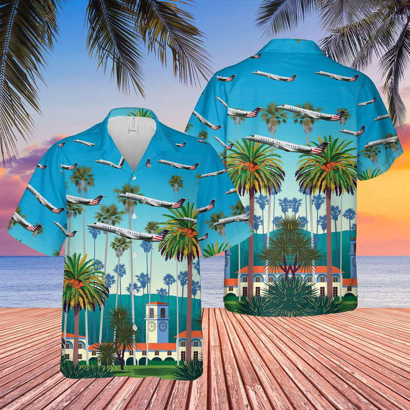 Embraer 145 Envoy Air Hawaiian Shirt Gift for Men Dad Father Gift for Men Dad Father